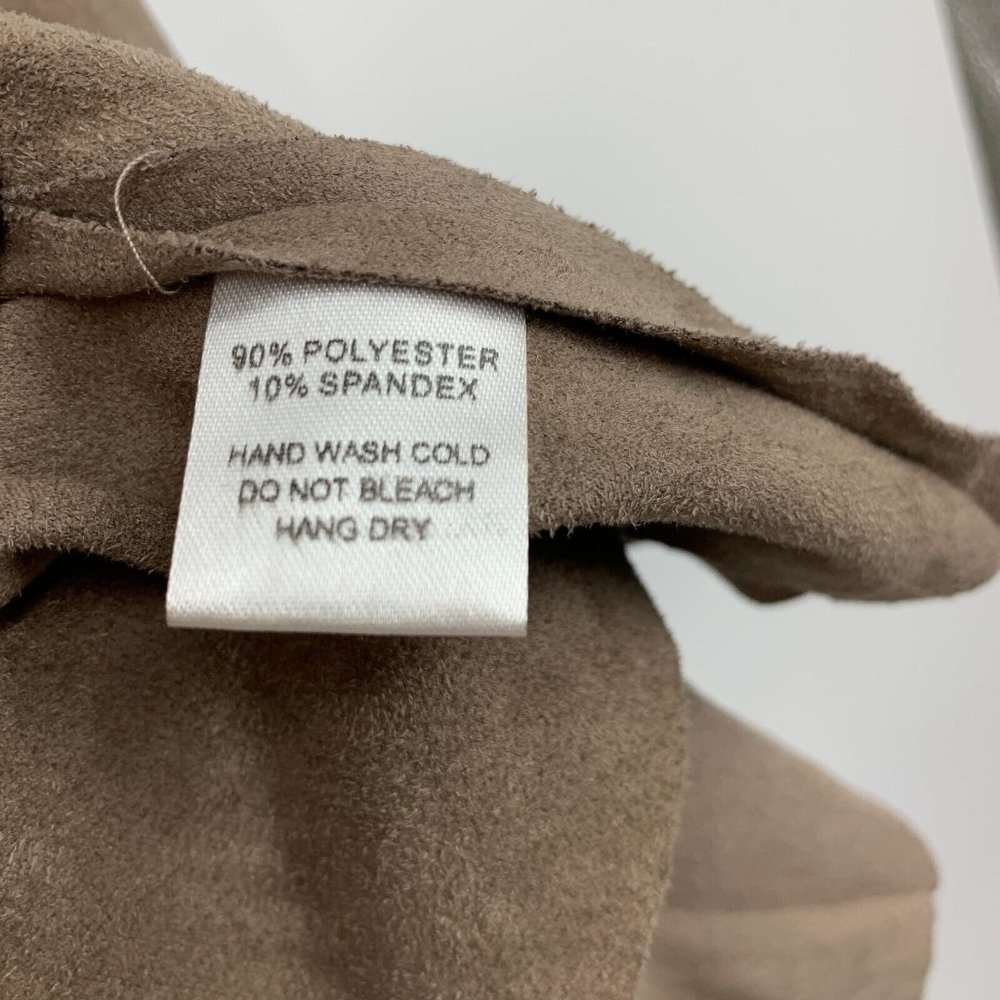 Mod Ref Jacket Brown Faux Suede Open Front Waterf… - image 6